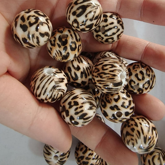 20mm BWYH-Leopard printing bead