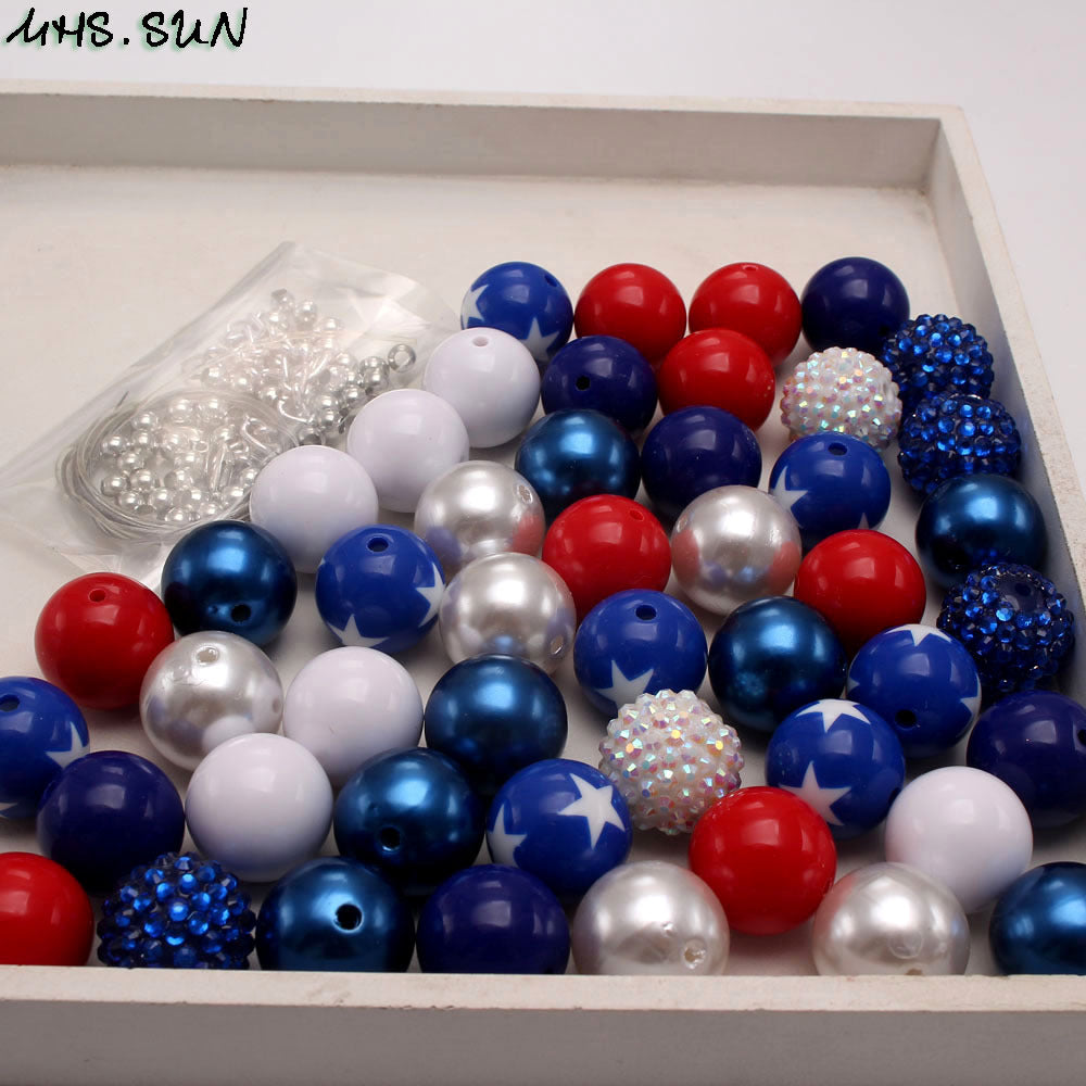 MGGQ-20mm-American National Day mixture bead