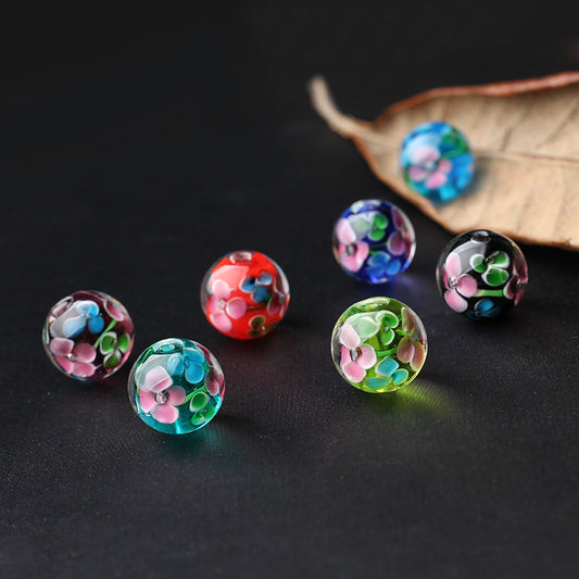 plum blossom glass beads