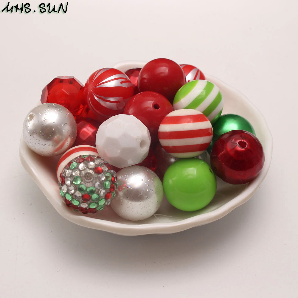 SDHZ-20mm-50pcs lollipop Christmas mixture bead