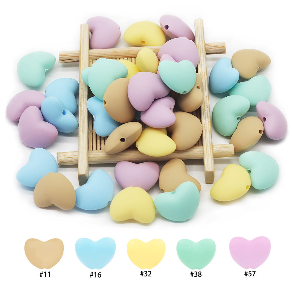 AX-20*14mm Heart-shaped silicone bead