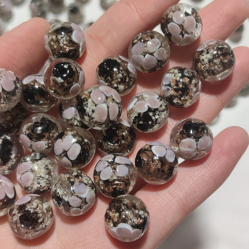 plum blossom glass beads