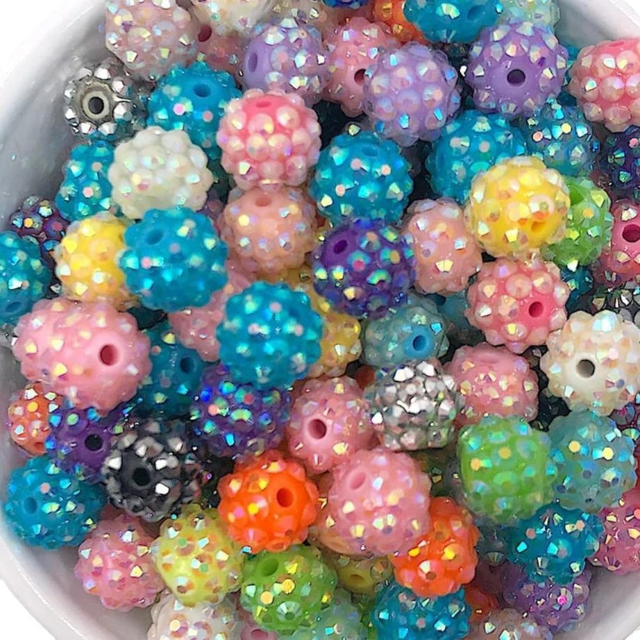 XZHZ-10mm-22mm Diamante mixture bead