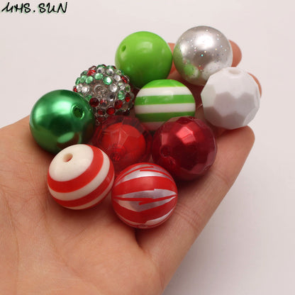 SDHZ-20mm-50pcs lollipop Christmas mixture bead