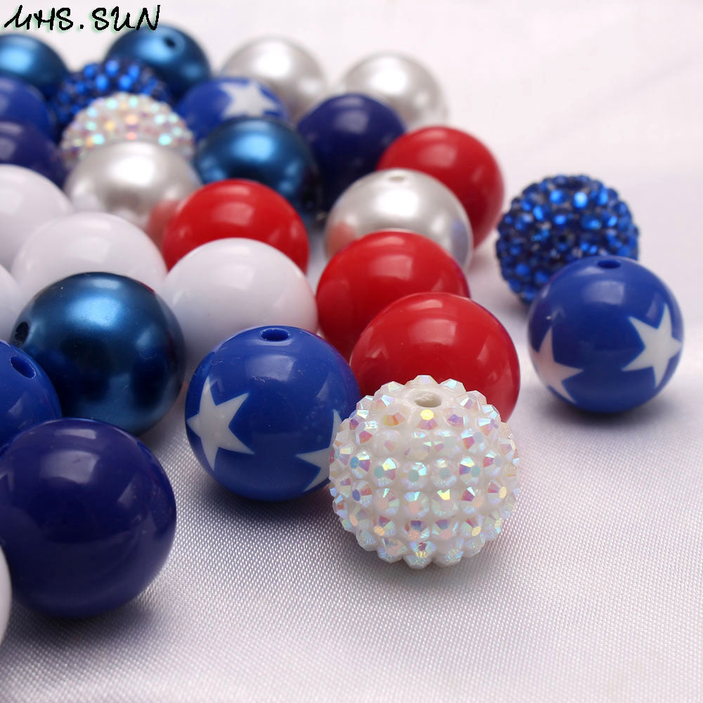 MGGQ-20mm-American National Day mixture bead