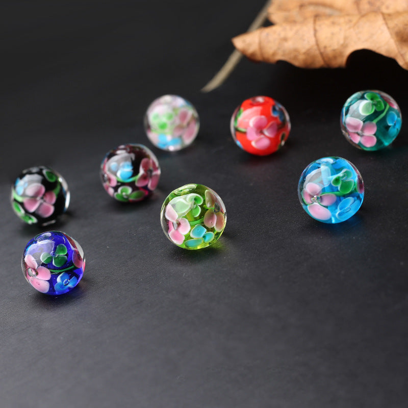 plum blossom glass beads