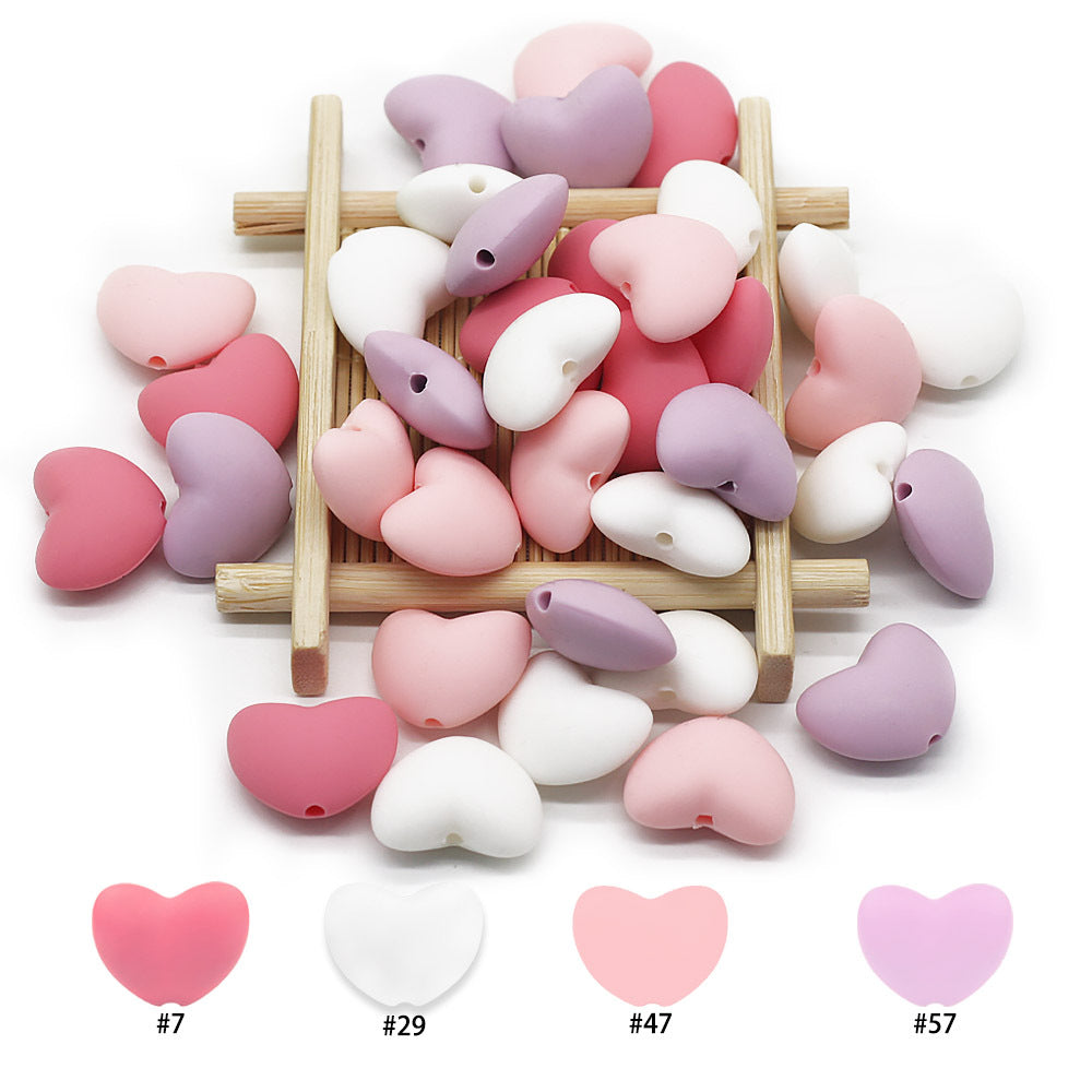 AX-20*14mm Heart-shaped silicone bead