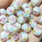 plum blossom glass beads